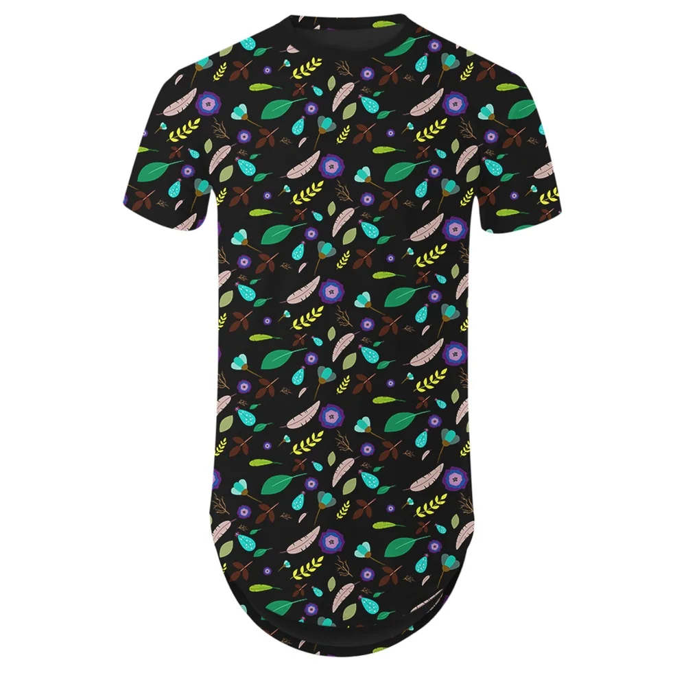 

Футболка YFFUSHI мужская с цветным цветочным принтом, Повседневная модная уличная одежда с коротким рукавом, разные цвета