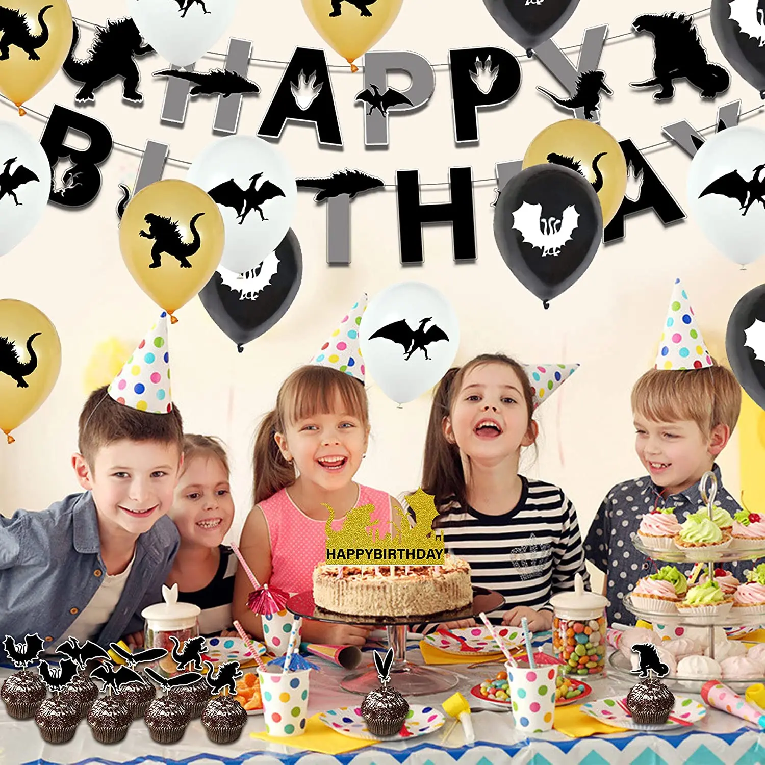 Гигант тематические праздничные товары для дня рождения монстра динозавра и Gorilla