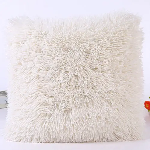 43*43cm Plush Furry Cushion Cover New Pillow Case Decorative Throw Pillow Case Home Bed Room Sofa Decor Home Decor