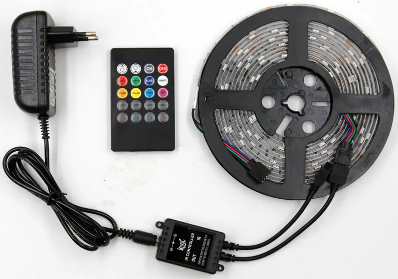 RGB 5M Music Set LED Strip light Music sync RGB tape SMD 2835 12V Waterproof ruban flexible ribbon diode for neon Party Decorative lights 5M lamp - Испускаемый цвет: RGB 5M Music Set