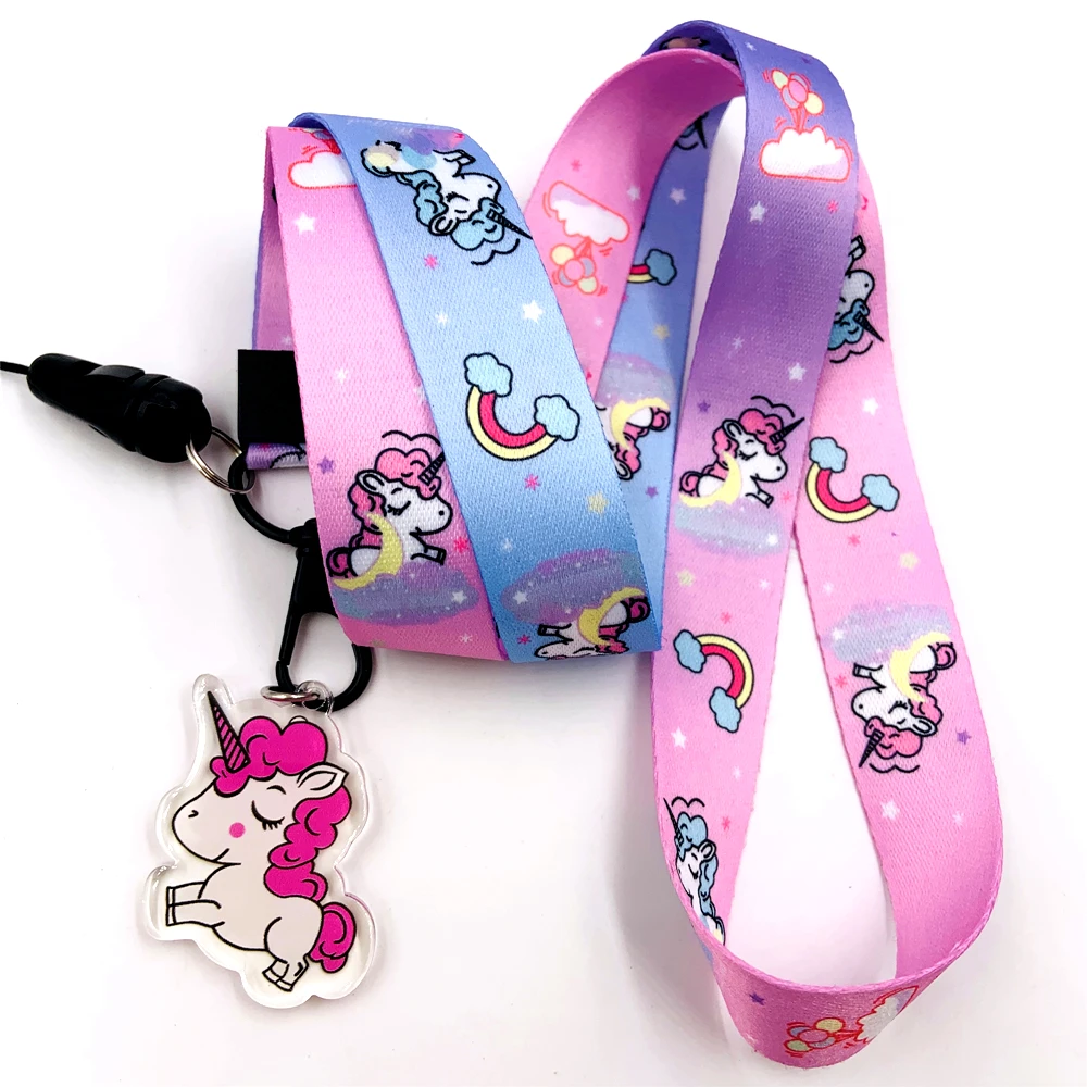Мультяшный милый Единорог широкополосный Нейлоновый Регулируемый ремешок для
