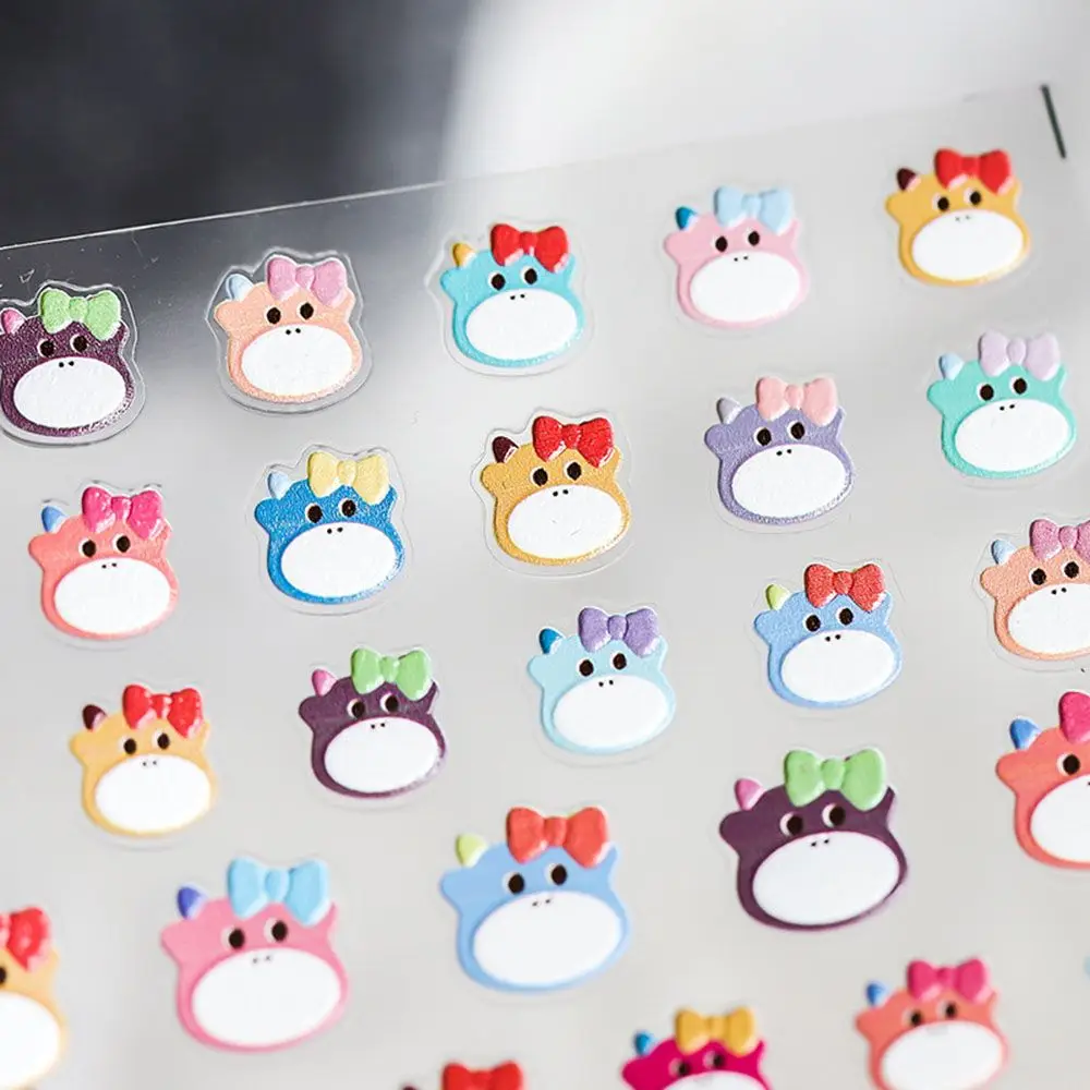 

Cartoon Animals Bear Rabbit Nail Art Stickers 5D Ultra-thin Cute Lovely Cow Applique Nail Art Decoration Stickers For Nails