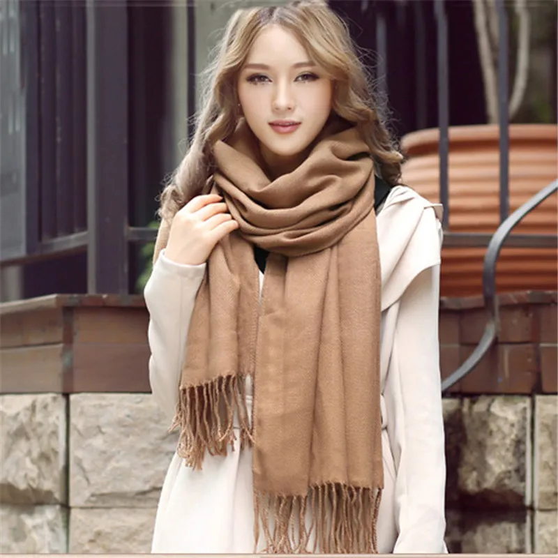 9 Fashion Women's Winter Stole Plaid Scarves ladies Cashmere Scarf long wool pashmina femme foulard female winter neck scarf - Цвет: 9