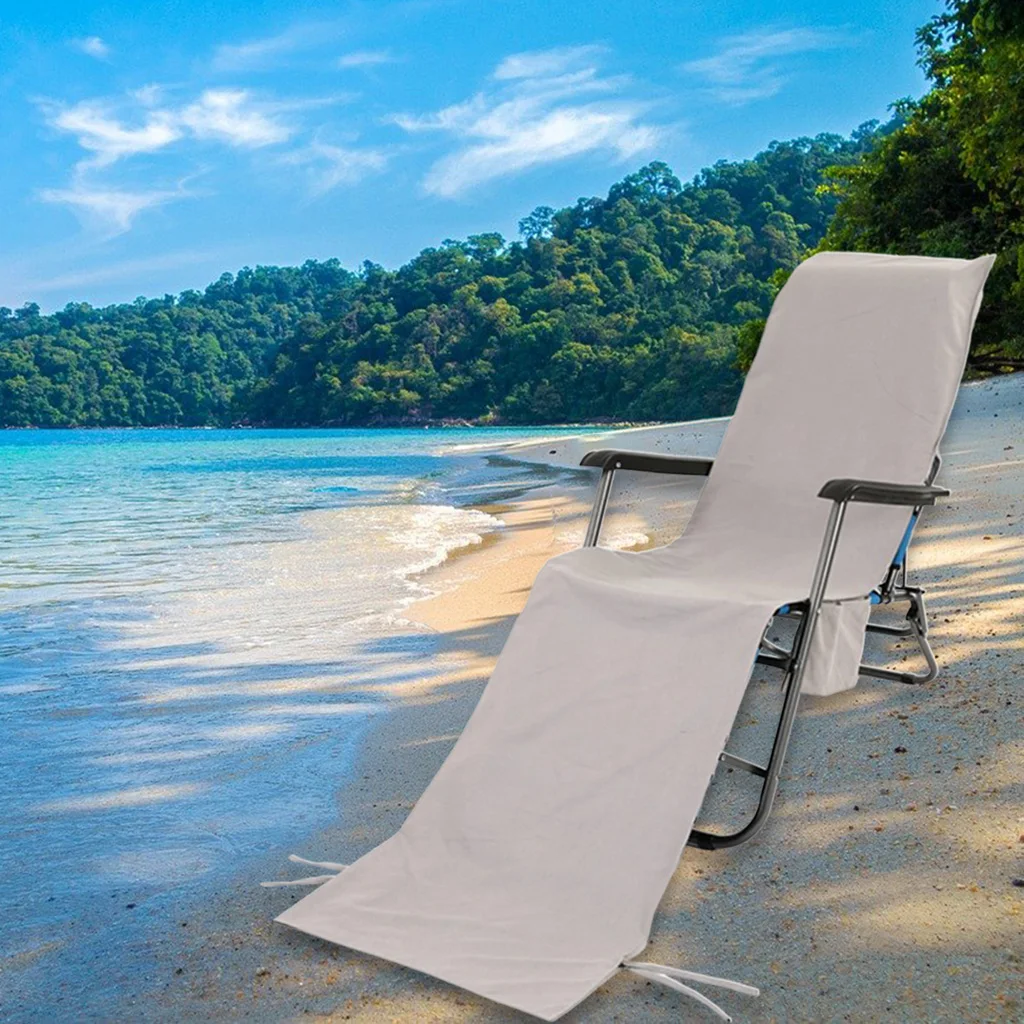 

Lounge Chair Cover Terry for Beach Sun Lounger Hotel Garden Sunbathing