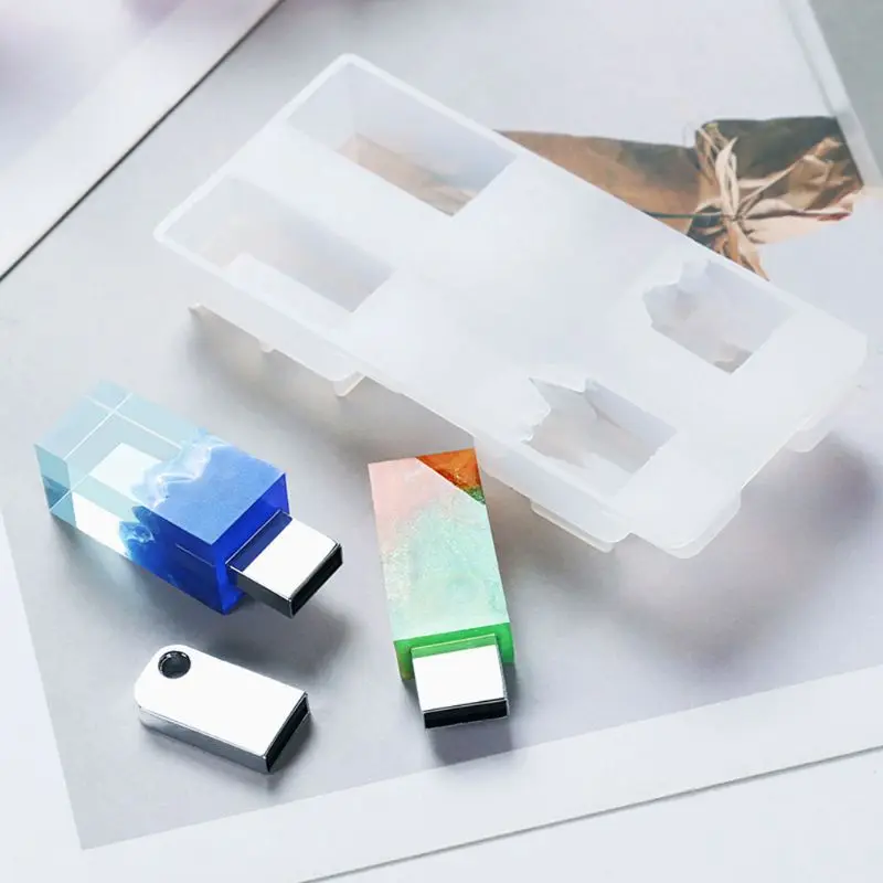 DIY Снежная гора USB Смола формы с 8G драйвер эпоксидная смола искусство