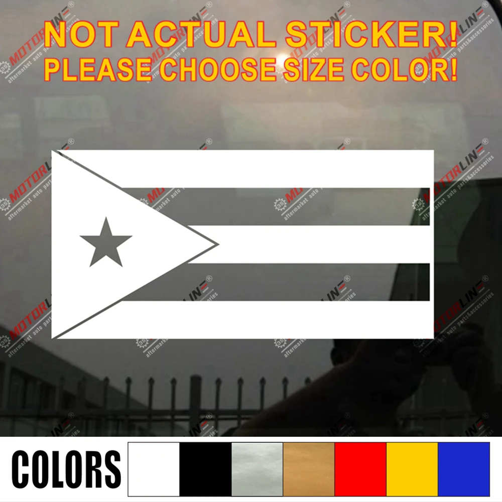 Наклейка с изображением флага Кубы автомобильная виниловая высечка без фона