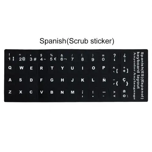Spanish Новое поступление русские испанские английские французские буквы ПК ноутбук клавиатура наклейки - Цвет: Spanish