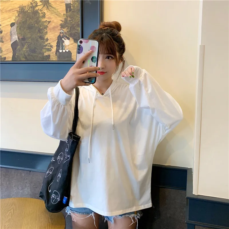 

Модные женские свитшоты, пуловер, толстовка с длинным рукавом, Повседневный пуловер, топы белого цвета