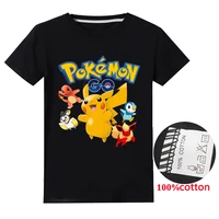 takara tomy pokemon pikachu cotton childrens print t shirt childrens clothing boys and girls gifts birthday clothing
