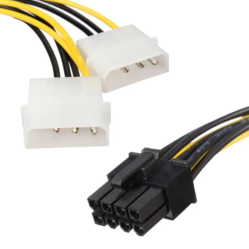 7.87 inch 20 cm 4 female pin P4 to 8 pin ATX EPS 12v power adapter PCIe cable images - 6