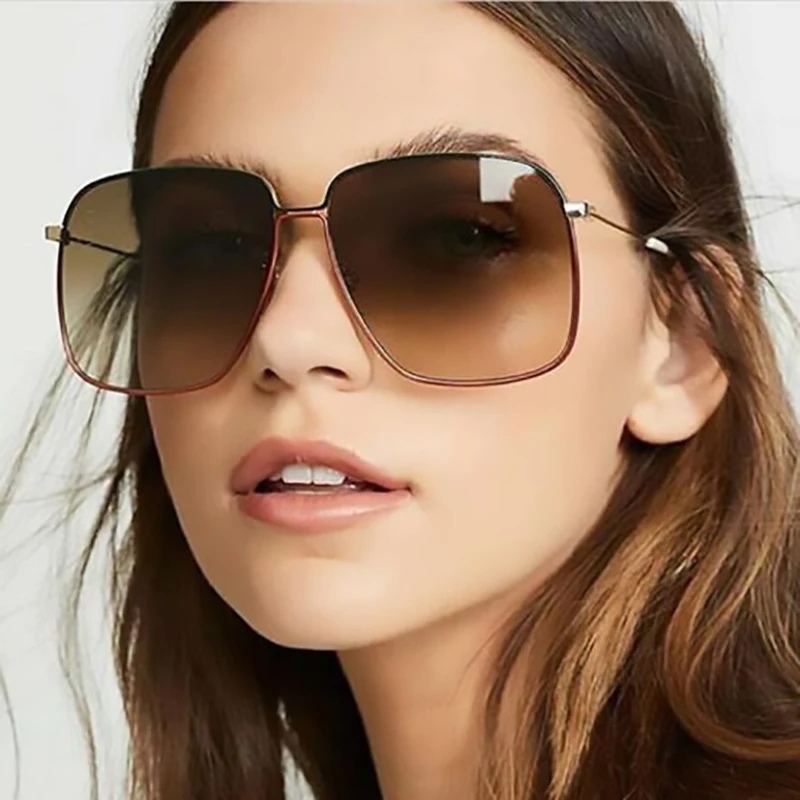 Новые негабаритные солнцезащитные очки женские ретро мужские роскошные