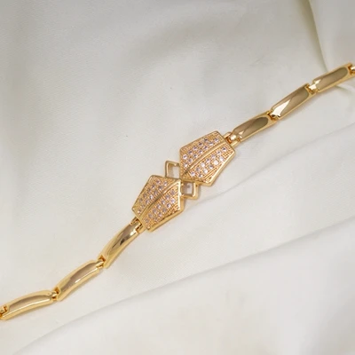 Chain length 18.5cm 24 различных стиля, браслет, звенья цепи, браслеты для женщин и мужчин, кристалл, циркон, позолота, Теннисный Браслет, модное ювелирное изделие - Окраска металла: Chain length 18.5cm