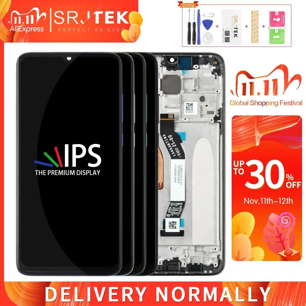 ЖК матрица для Xiaomi Redmi Note 8 Pro сенсорный экран с дигитайзером в сборе без рамки XIAOMI