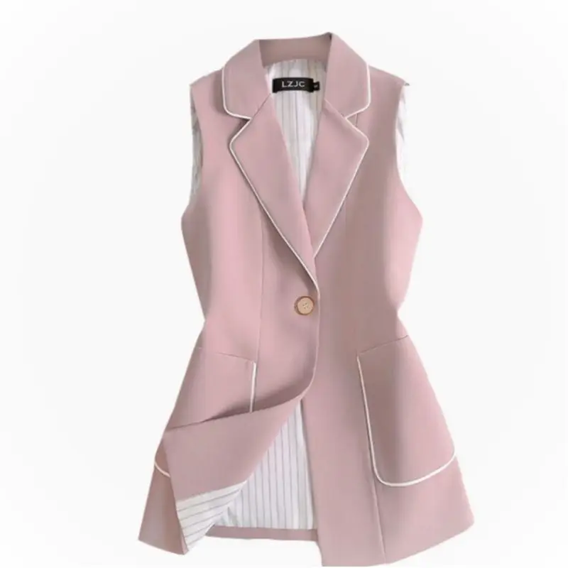 

Spring autumn ol vest women one button slim waistcoat