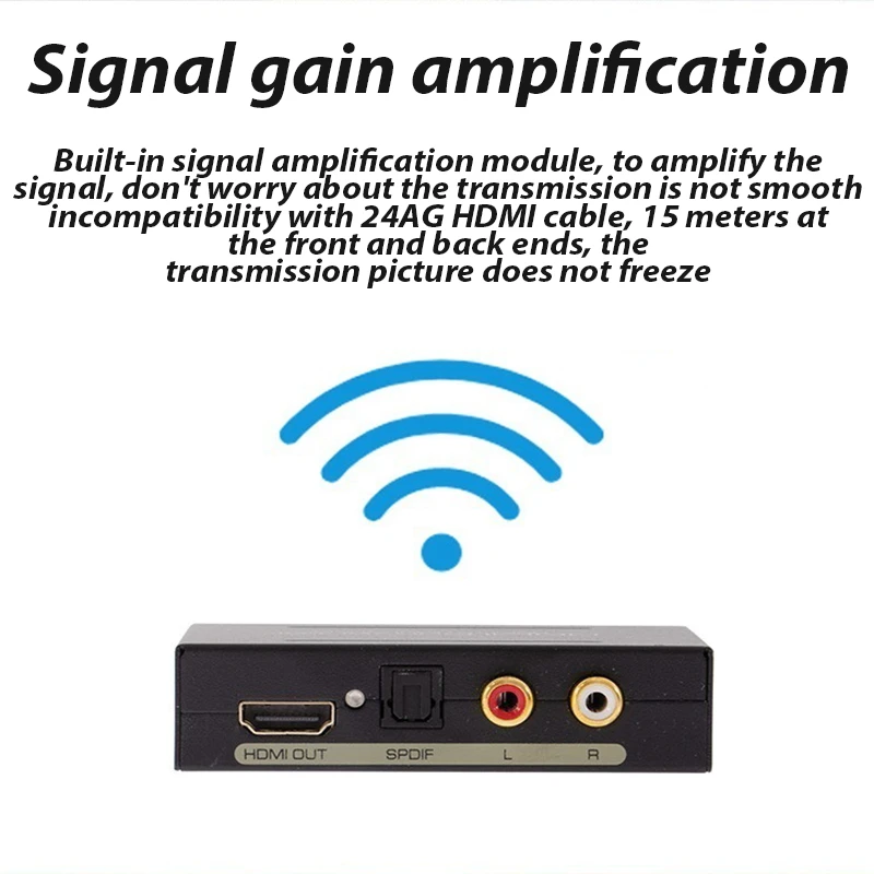 4k HDMI к аудио экстрактор стерео преобразователь SPDIF R/L сигнала источник питания