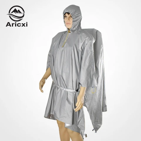 Ультралегкий дождевик ARICXI для пеших прогулок и велоспорта, уличный тент для кемпинга, миниатюрный солнцезащитный навес с брезентом, обновленное Силиконовое и серебряное покрытие 15D