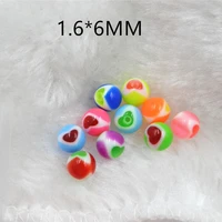 500pcslot body piercing jewelry colorful heart acrylic balls one hole replacement tonguenavelnipple body piercing 1 6gx6mm