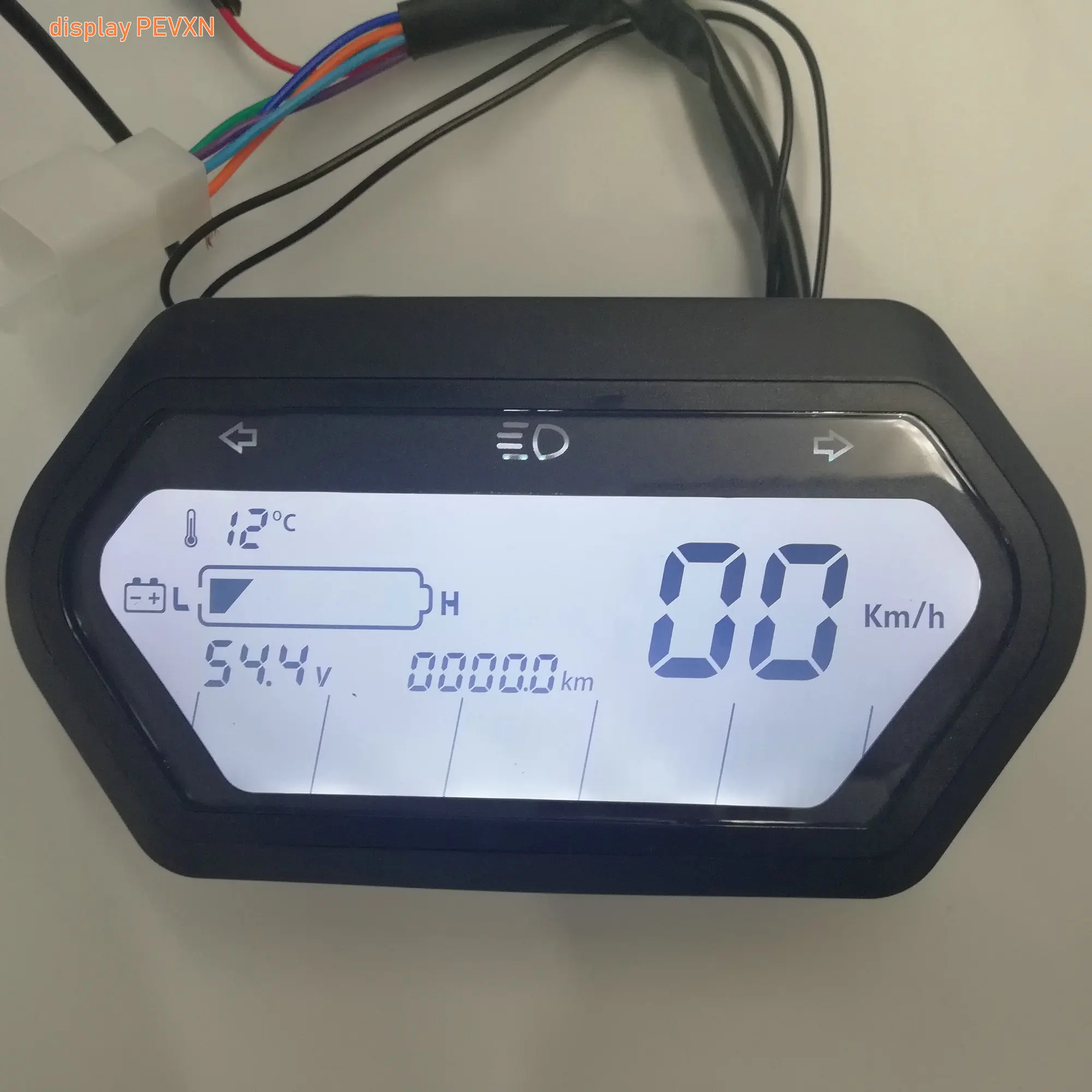 ЖК-дисплей 48 В 60 в 72 спидометр WT вращение для электровелосипеда скутера запчасти