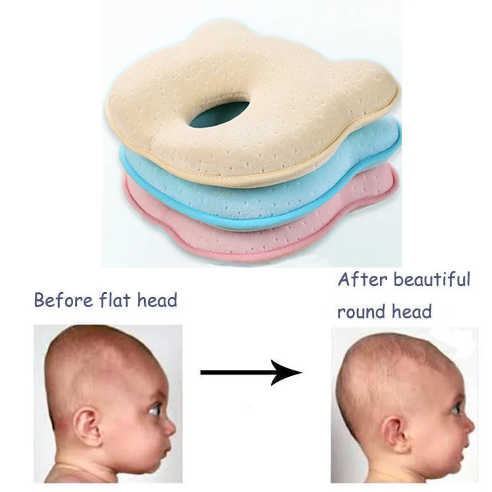 Горячая Infantil Pasgeboren Baby Kussen детская комната Zachte Voorkomen Platte Kop пены памяти Slapen
