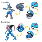 Оригинальный Покемон, строительная игрушка, Lucario Greninja, фигурка эльфа, мяч, игрушка, аниме экшн-фигурка, набор моделей для детей, подарок на Хэллоуин