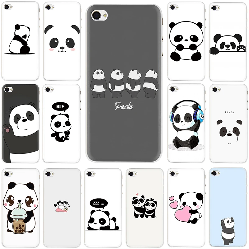 Жесткий пластиковый чехол для телефона с милой пандой iphone 5 Φ 5C SE 2020 6 6s 7 8 plus X XR XS 11