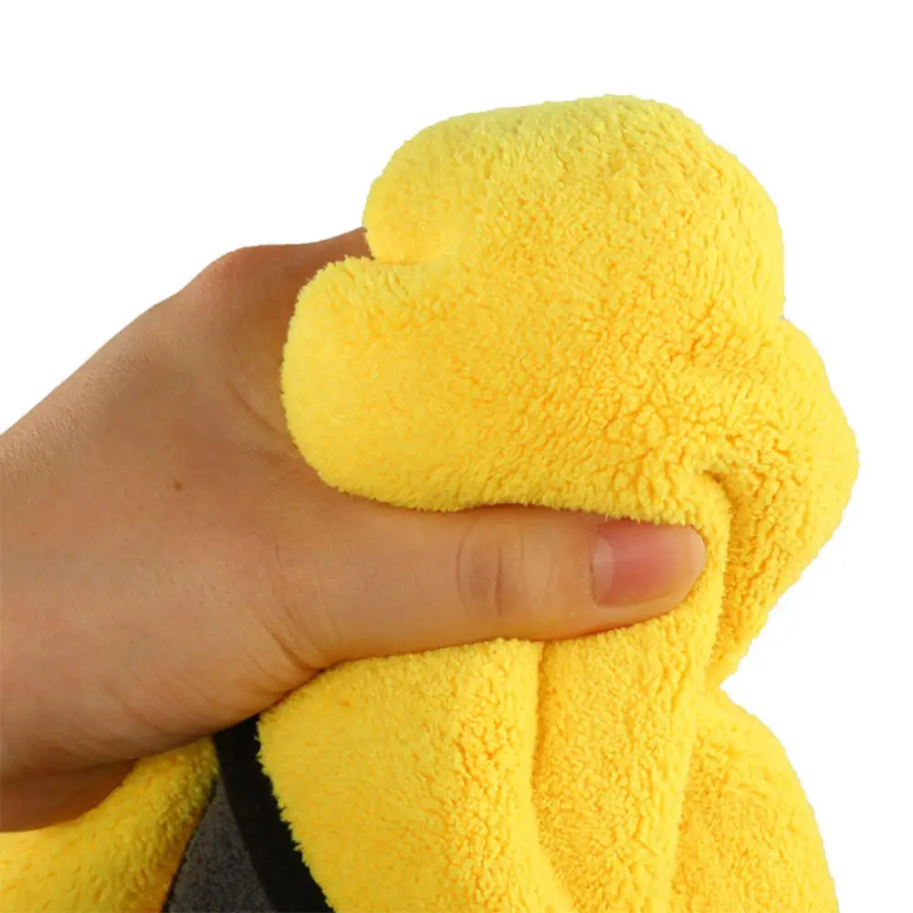 

Auto Care Super Thick Microfiber Car Cleaning Towel 30*40cm Yellow Gray 3x