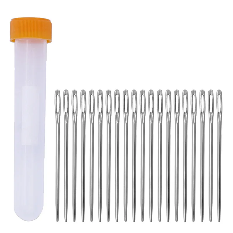 100 шт тупой золотой хвост большие иглы для глаз из нержавеющей стали смешанные