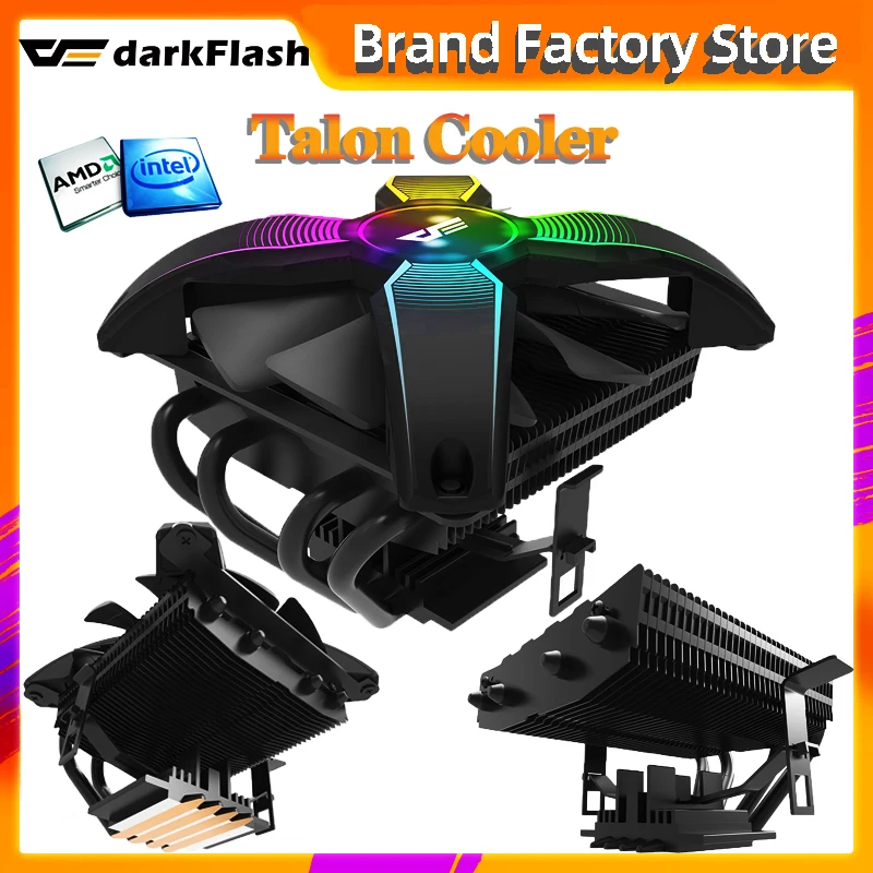 Кулер Darkflash talon для процессора 4 контактный кулер компьютера бесшумный