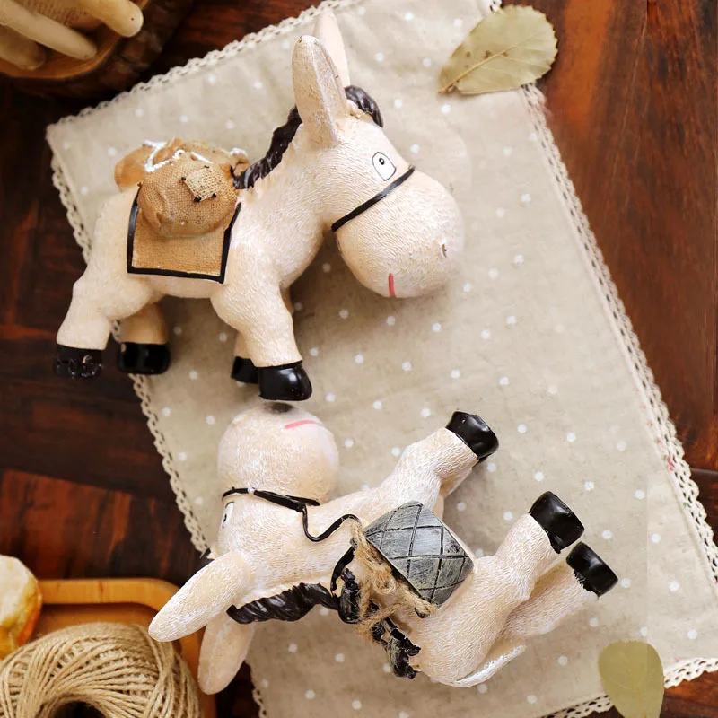 

Креативное украшение из смолы в скандинавском стиле, мультяшное украшение осел животное, для телевизора, шкафа, винного шкафа, гостиной, спа...