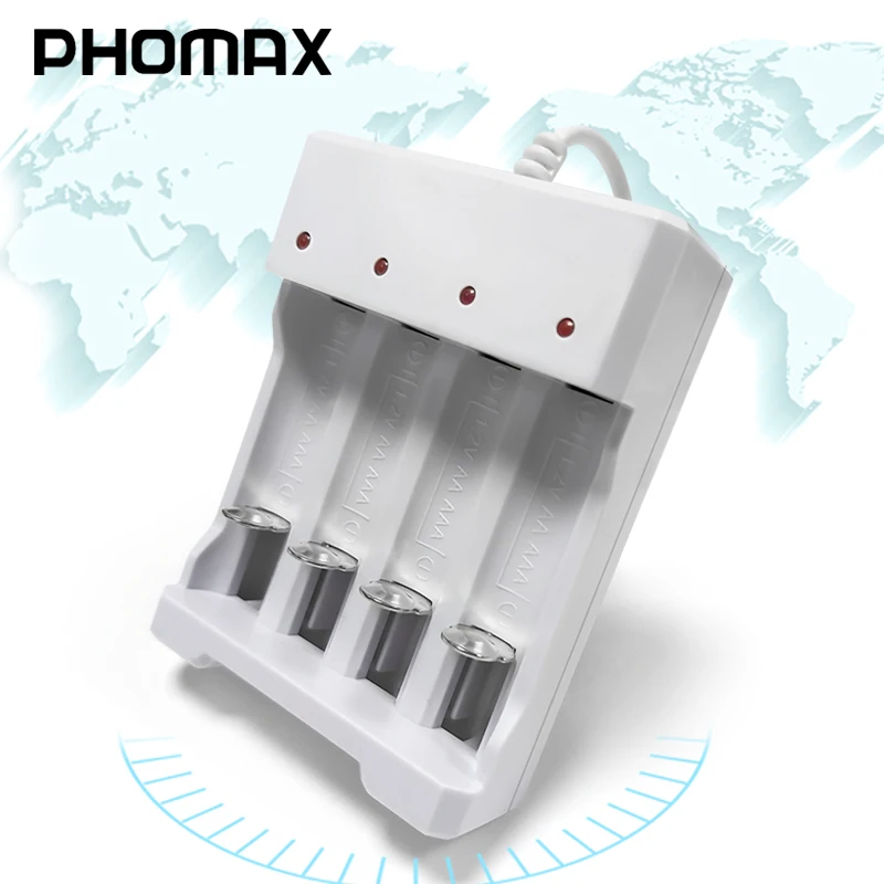 PHOMAX 4 Слот 1 2 V быстрая перезаряжаемого ni cd AAA батарея зарядное устройство шт.