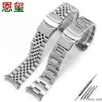 stainless steel strap replacement metal belt for casio mdv106 series 20mm 22mm silver solid fine steel watch chain