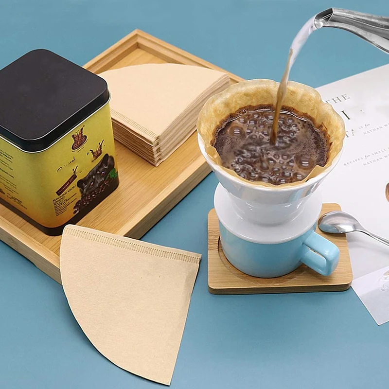 

400 Pcs Pour over Filter Paper Pieces Coffee Filters Disposable Coffee Filters Coffee Paper Filter Coffee Maker Supplies