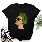 Женская летняя футболка с коротким рукавом, повседневная черная футболка с принтом в стиле Харадзюку, уличная одежда, Прямая поставка, новинка 2021