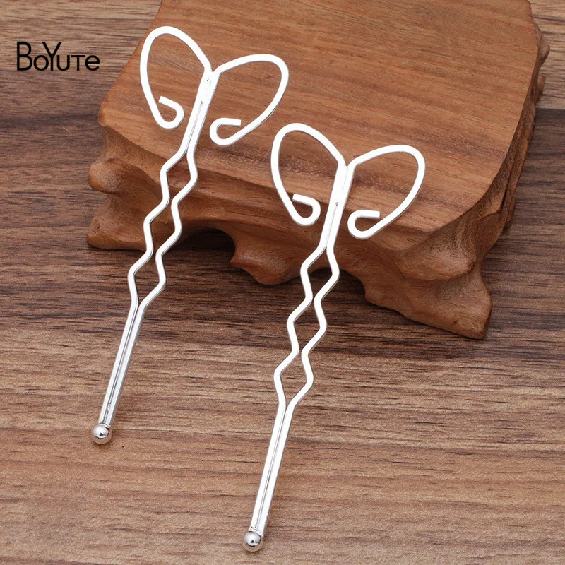 

BoYuTe (10 Pieces/Lot) 101*38MM Iron Metal Hair Stick Factory Direct Sale Vintage Diy Hair Accessories Materials