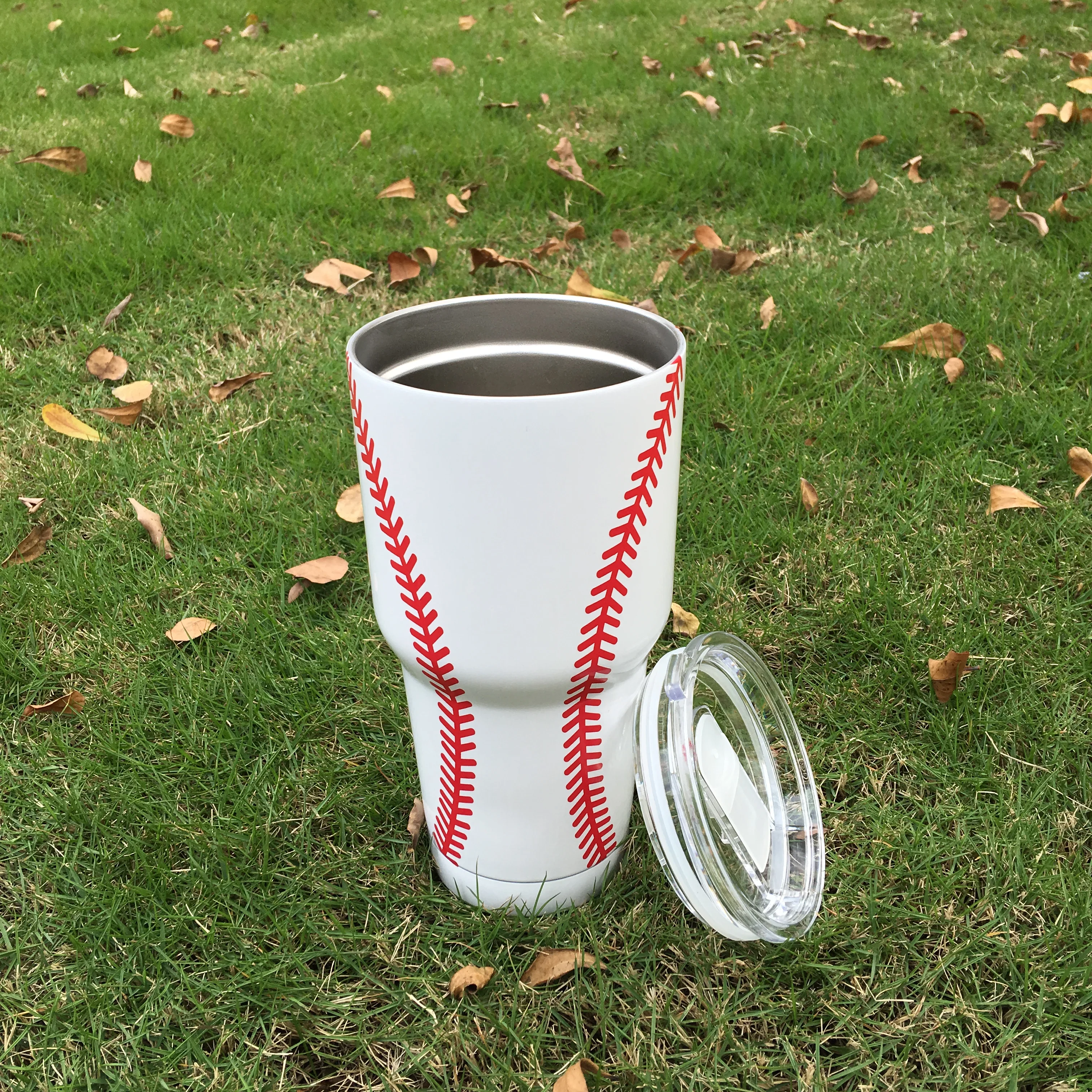 

1 шт., стакан для мяча RTS 304 из нержавеющей стали, 30 унций, с пластиковой крышкой