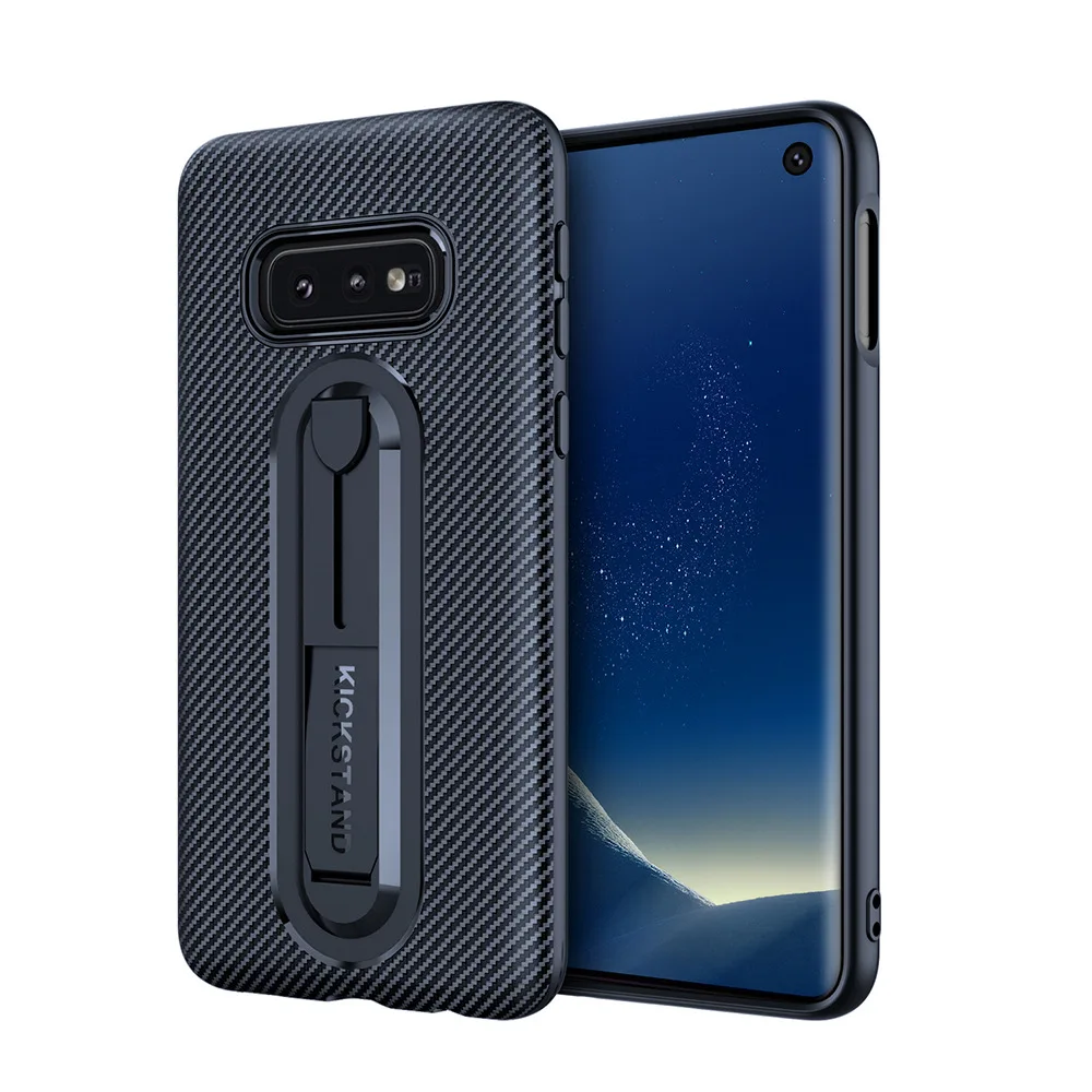 Чехол для Samsung S10e S8 S9 Plus S7 Edge чехол из углеродного волокна с кольцом подставкой