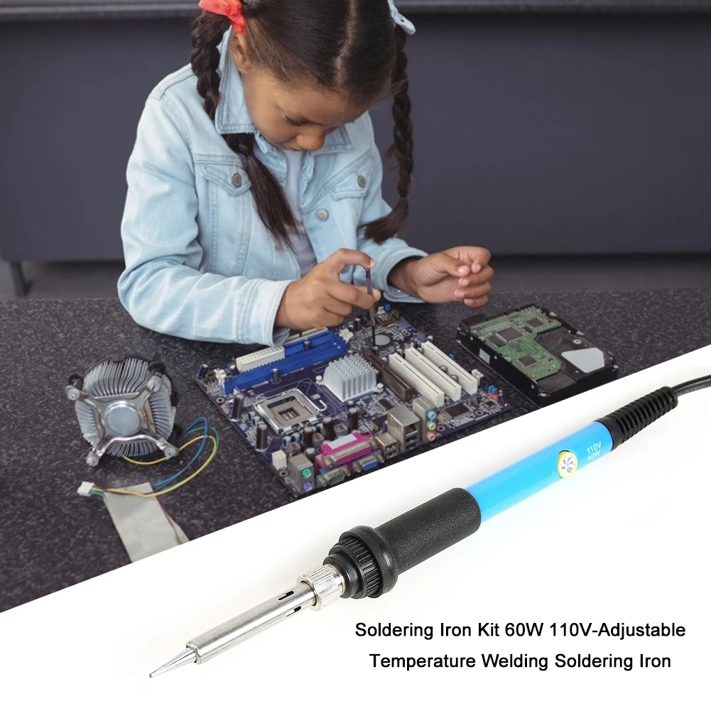 

Adjustable Temperature Welding Soldering Iron Tips Electric Soldering Iron US Welding Soldering Iron Tools Kit