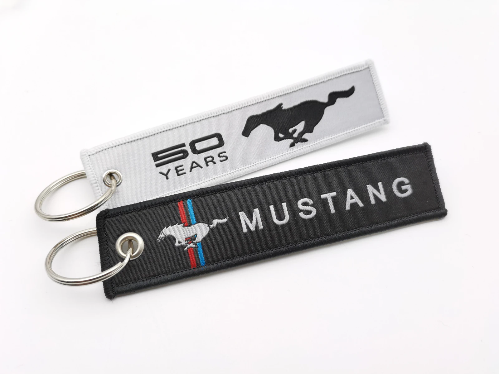 Двусторонний брелок для ключей с вышивкой Ford Mustang креативный Деловой Подарок