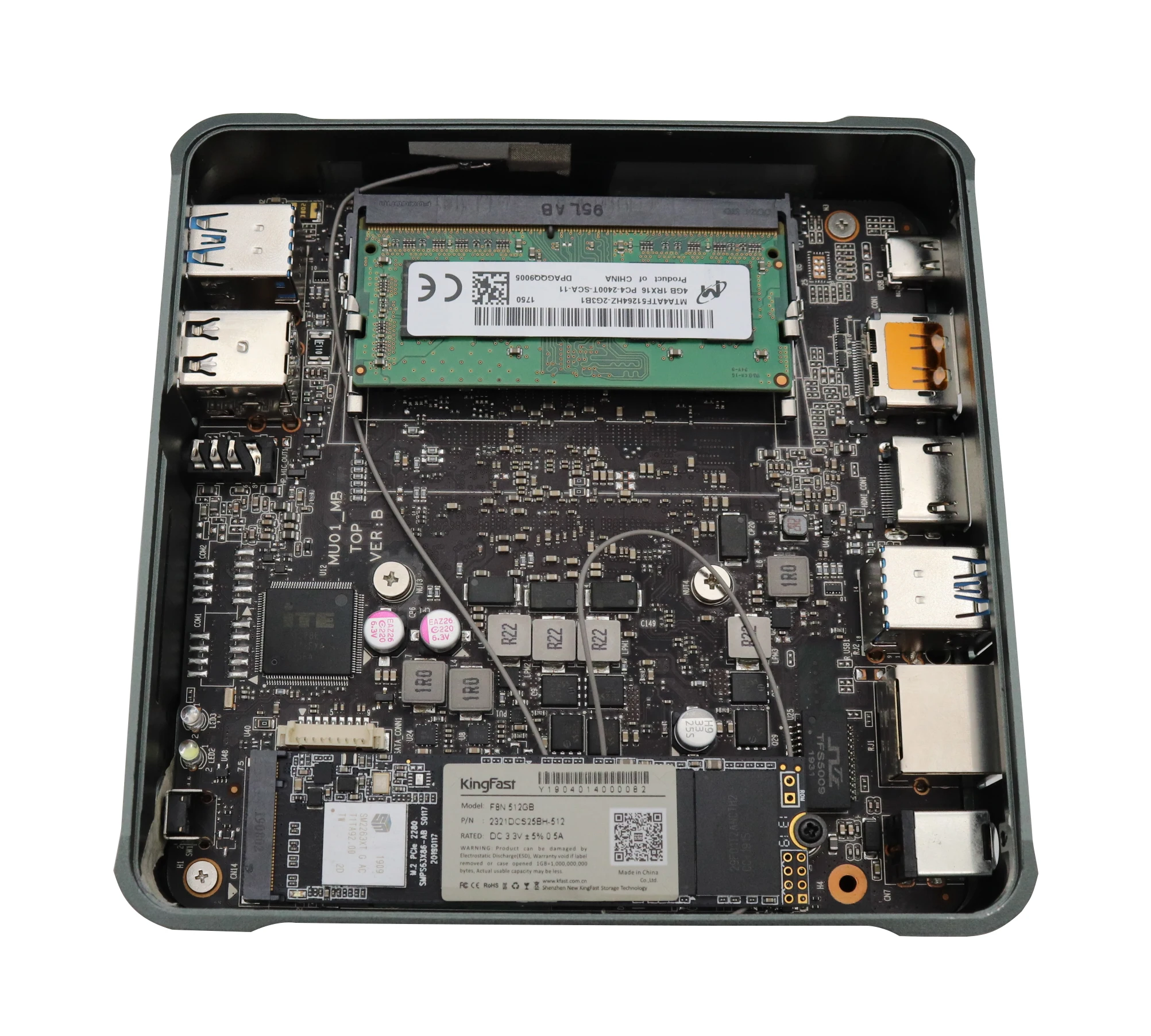 Мини-ПК Intel Patium 5405U офисный персональный небольшой настольный компьютер с четырехъядерным процессором Алюминий чехол, HDMI2.0 и DP Порты Wi-Fi 1000 Мбит порт LAN ПК