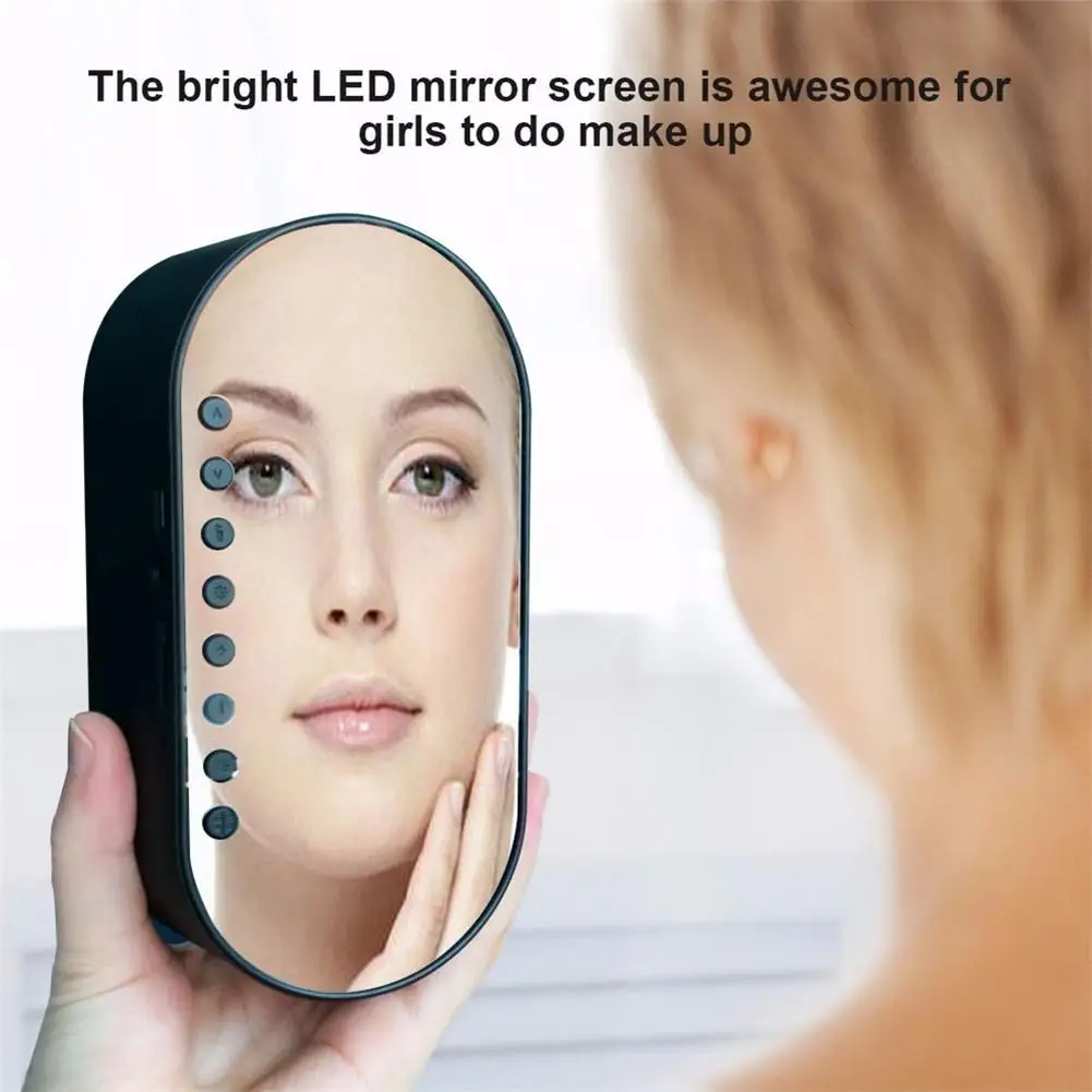 LED Alarm Clock With FM Radio Wireless Bluetooth Speaker Mirror Display Support AUX-in/ TF Card/ Flash Drive Home Music Player |