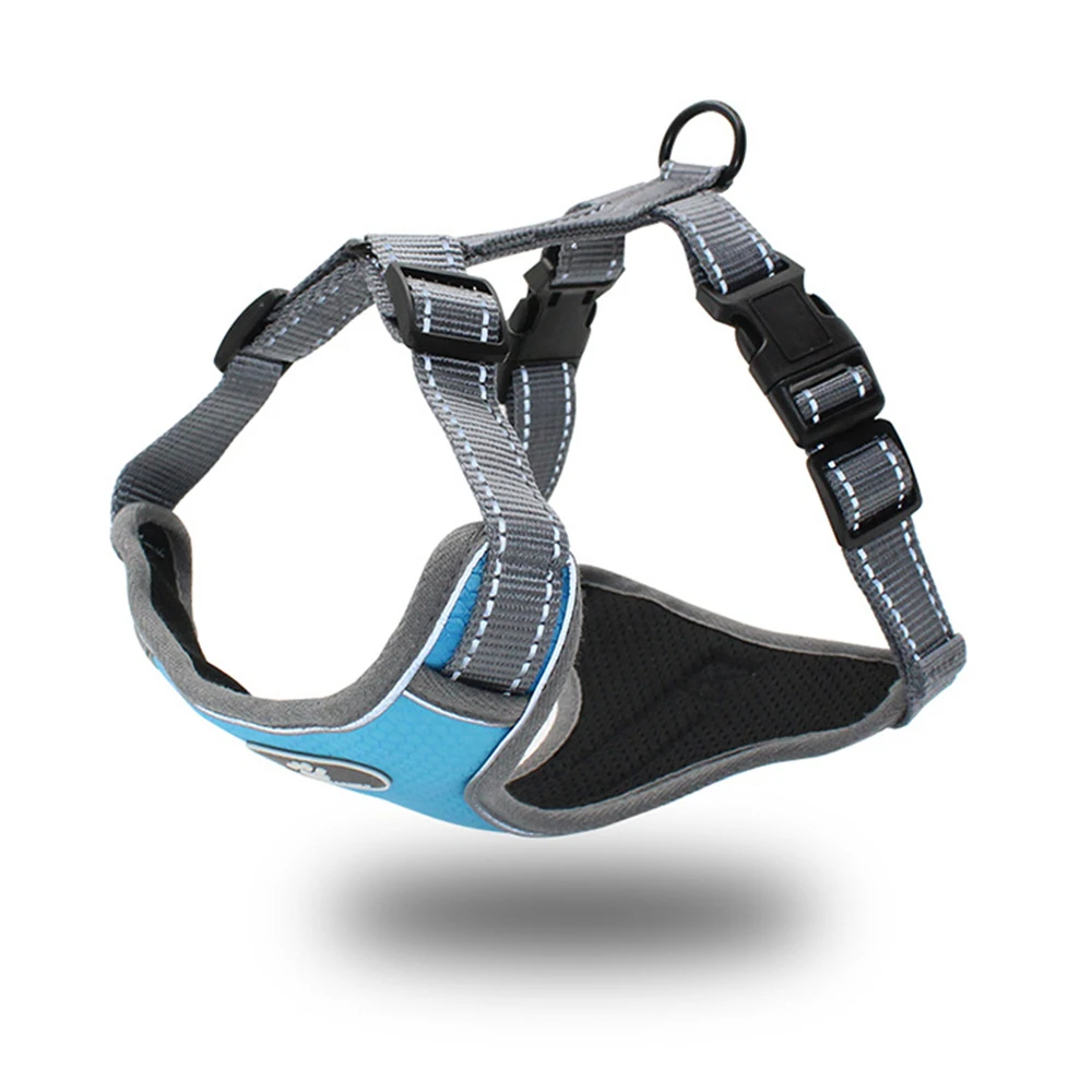 Регулируемая Светоотражающая сетчатая шлейка для собак жилет средних и больших
