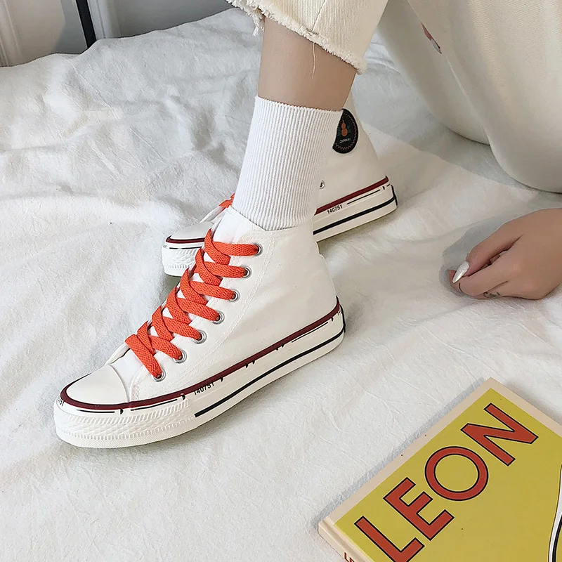 Женский Оранжевый Холст Спортивная обувь для женщин Туфли с подошвой из