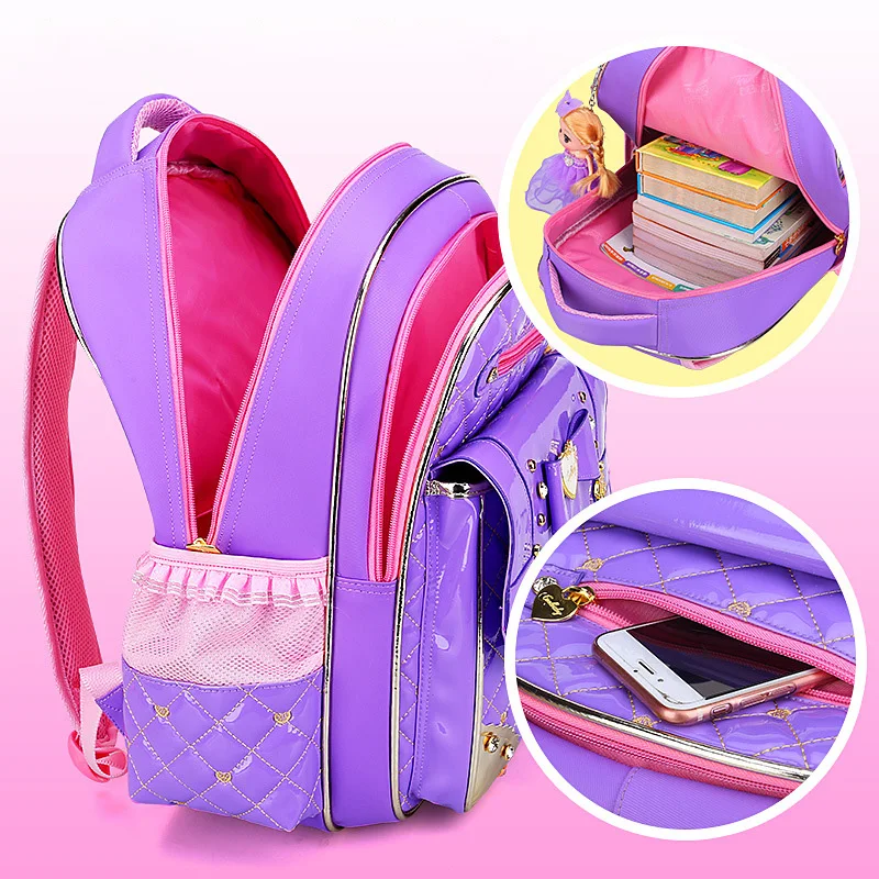 Backpacks Orthopedic 3D Cartoon Children School Bag For Girls School Backpacks Primary School Students Grade 1-6 Kids Satchels