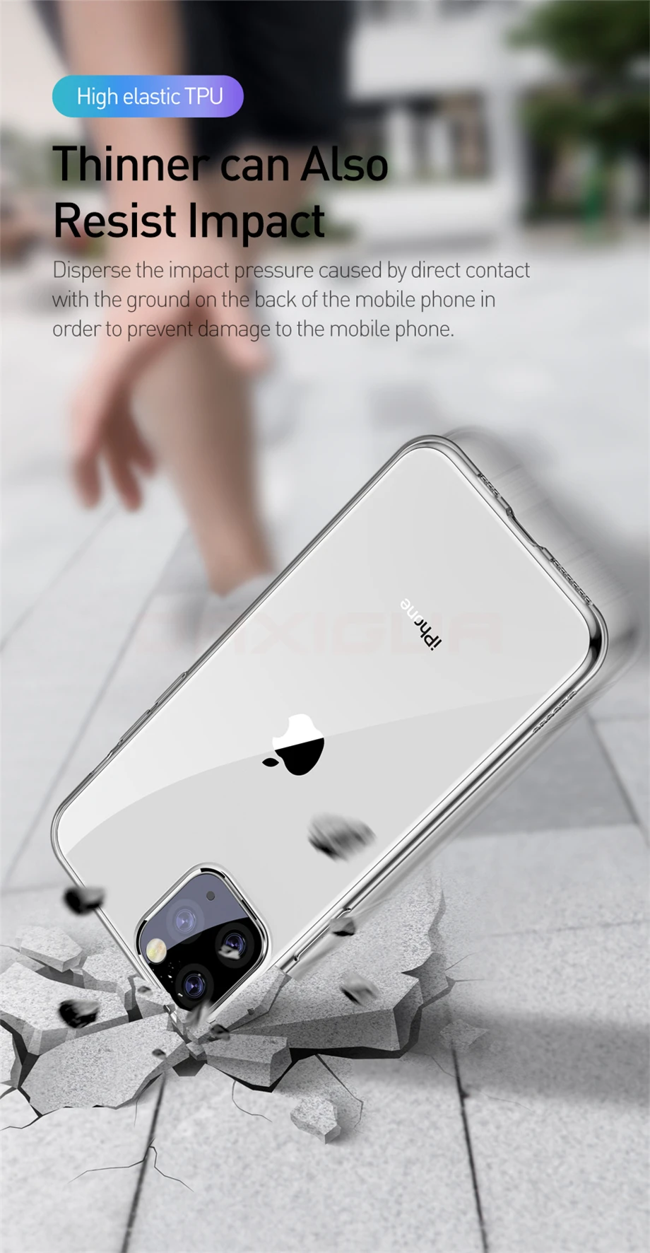 Ультратонкий прозрачный силиконовый чехол для телефона iphone 11 Pro Max, чехол для iphone XR XS Max X 7 8 6 6S Plus, мягкий прозрачный чехол из ТПУ