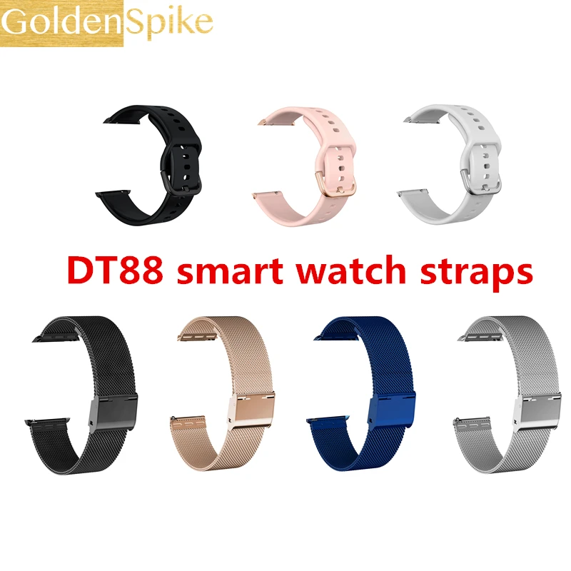 GOLDENSPIKE DT88 22 мм Браслет Смарт часы ремни для Красочные DT88 Smartwatch Band