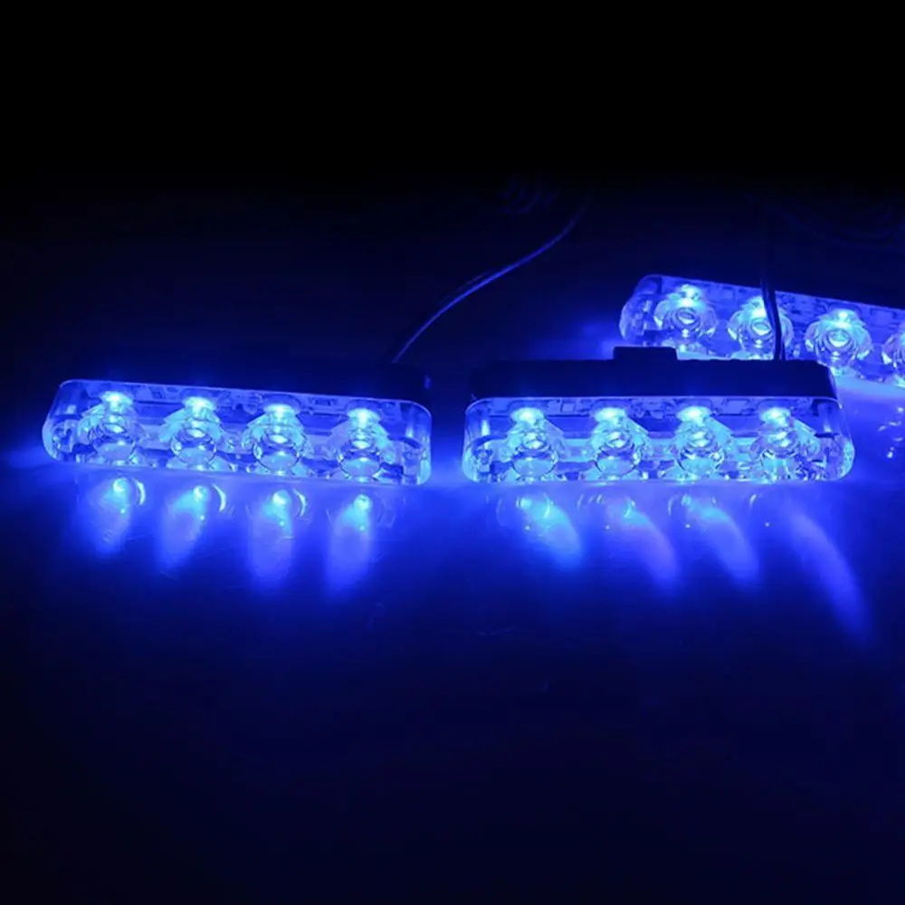 Прозрачная Автомобильная 16 Светодиодный в красном и синем цветах полиции