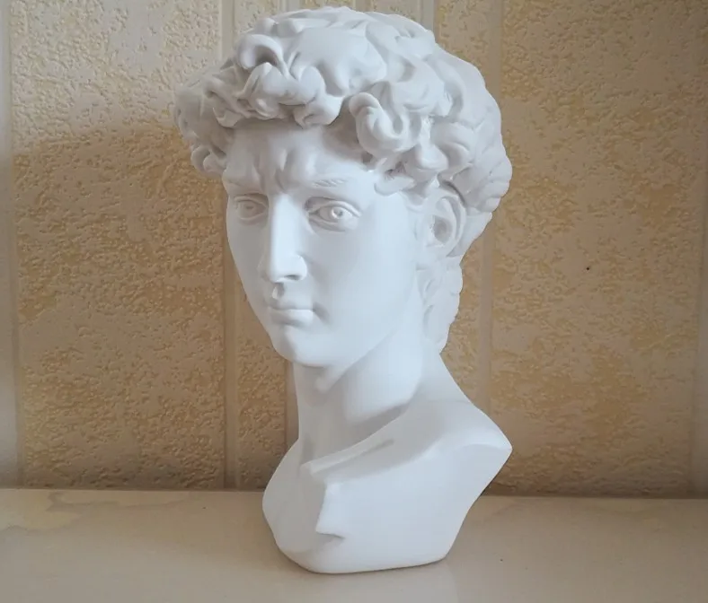 Обхват груди Давида белая Гипсовая мини-статуя Микеланджело буннароти украшение