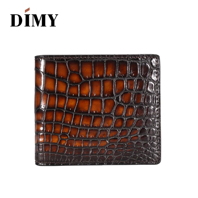DIMY 2019 кошелек мужской короткий кожаный деловой из крокодиловой кожи поперечный