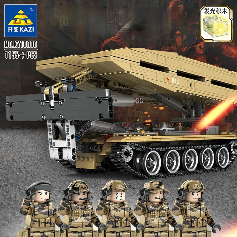 

Kaizhi Compatible Lego Military Artillery Building Blocks Boy Assembled Educational Toys Parent-child Model Tank Series Gift Box