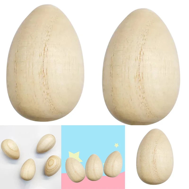 

2Pcs Wooden Egg Shakers Musical Percussion Instruments Music Egg Toys Set for Baby Kids